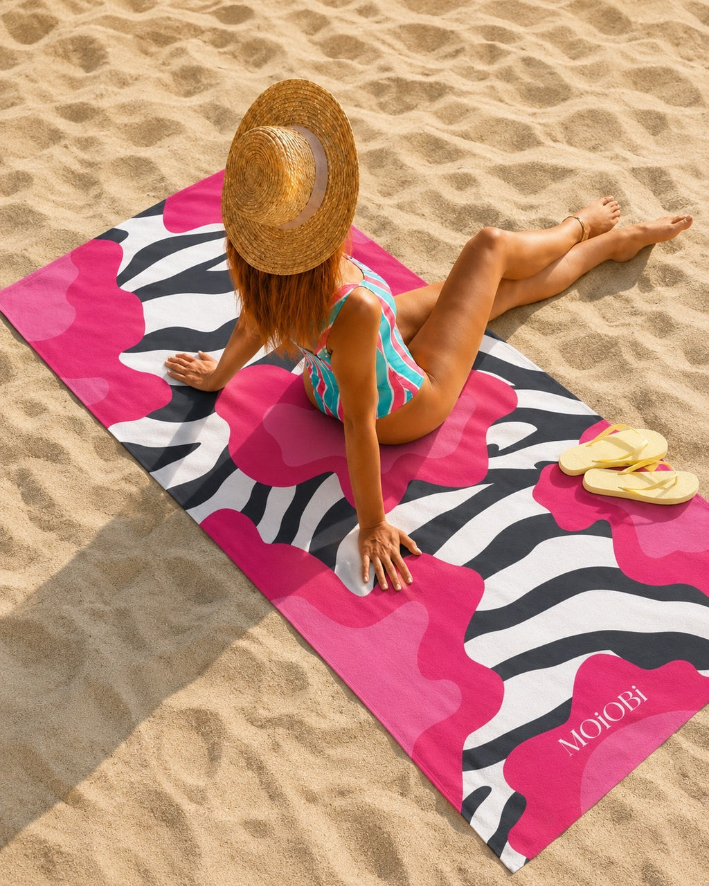 Serviette de plage & yoga éco-responsable en microfibre recyclée – 80x160 cm