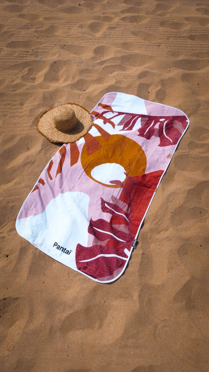 Serviette de plage & yoga éco-responsable en microfibre recyclée – 80x160 cm