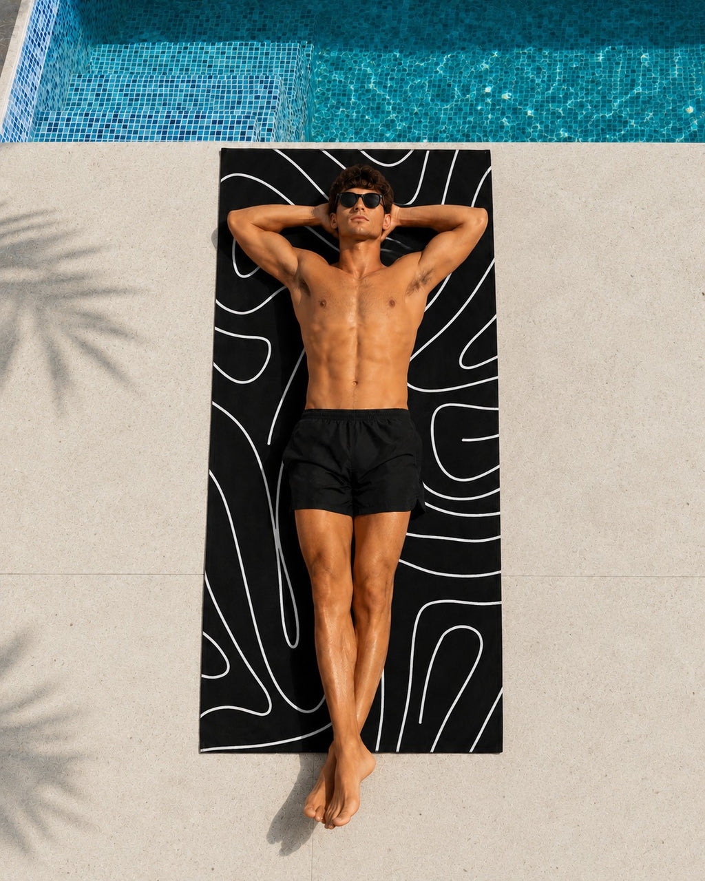 Serviette de plage & yoga éco-responsable en microfibre recyclée – 80x160 cm