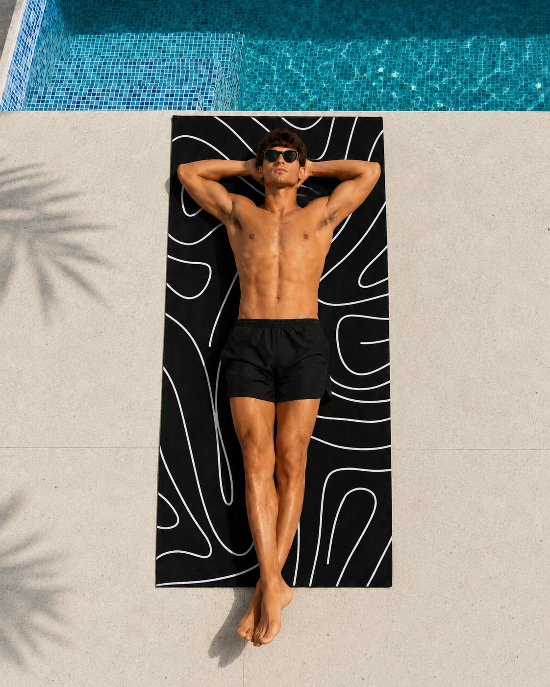 Serviette de plage & yoga éco-responsable en microfibre recyclée – 80x160 cm