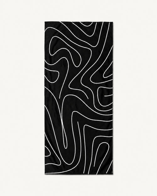 Serviette de plage & yoga éco-responsable en microfibre recyclée – 80x160 cm