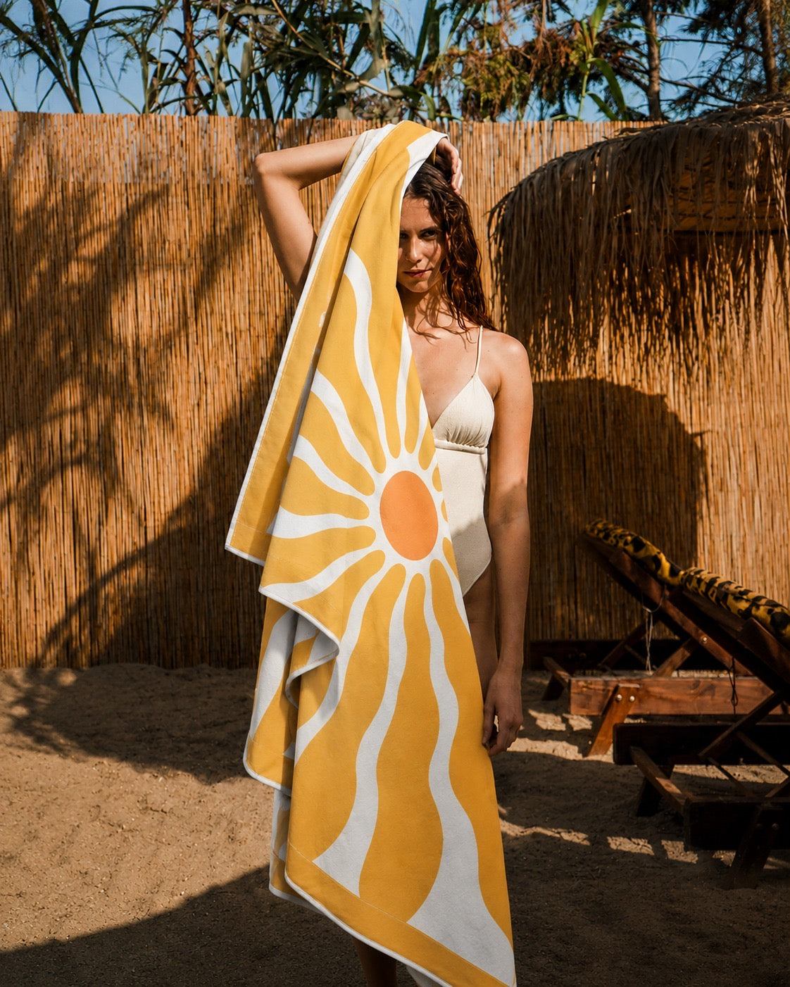 Serviette de plage & yoga éco-responsable en microfibre recyclée – 80x160 cm