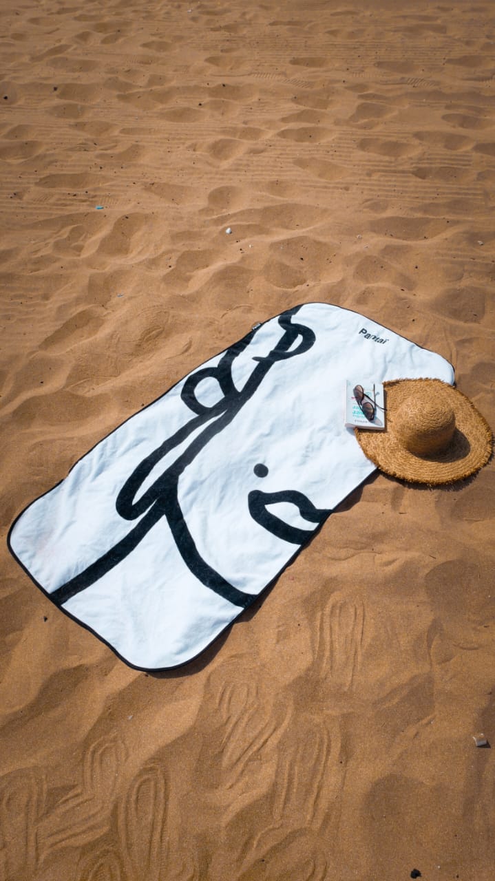 Serviette de plage & yoga éco-responsable en microfibre recyclée – 80x160 cm