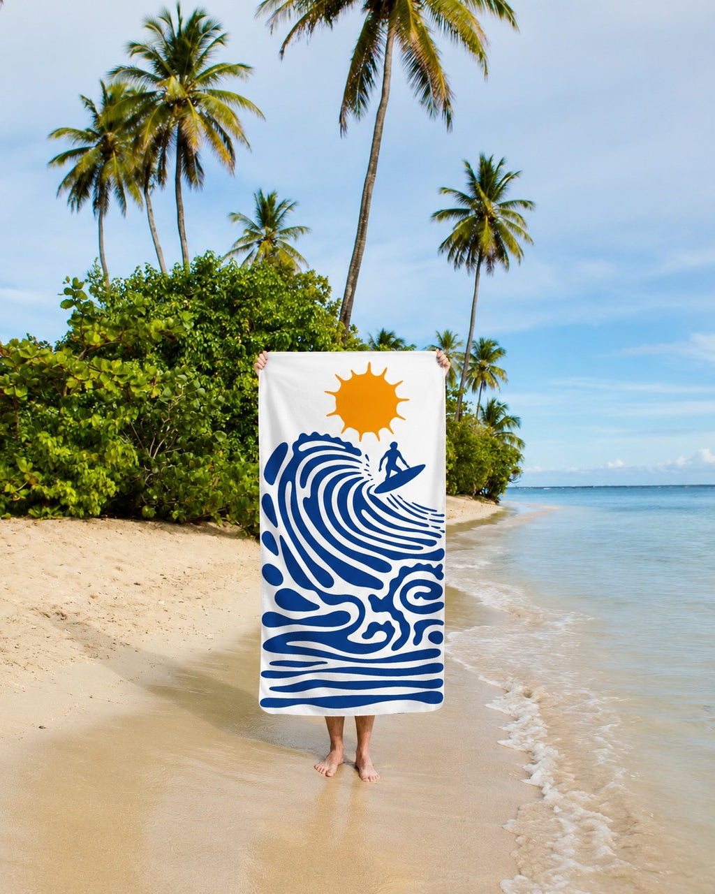 Serviette de plage & yoga éco-responsable en microfibre recyclée – 80x160 cm