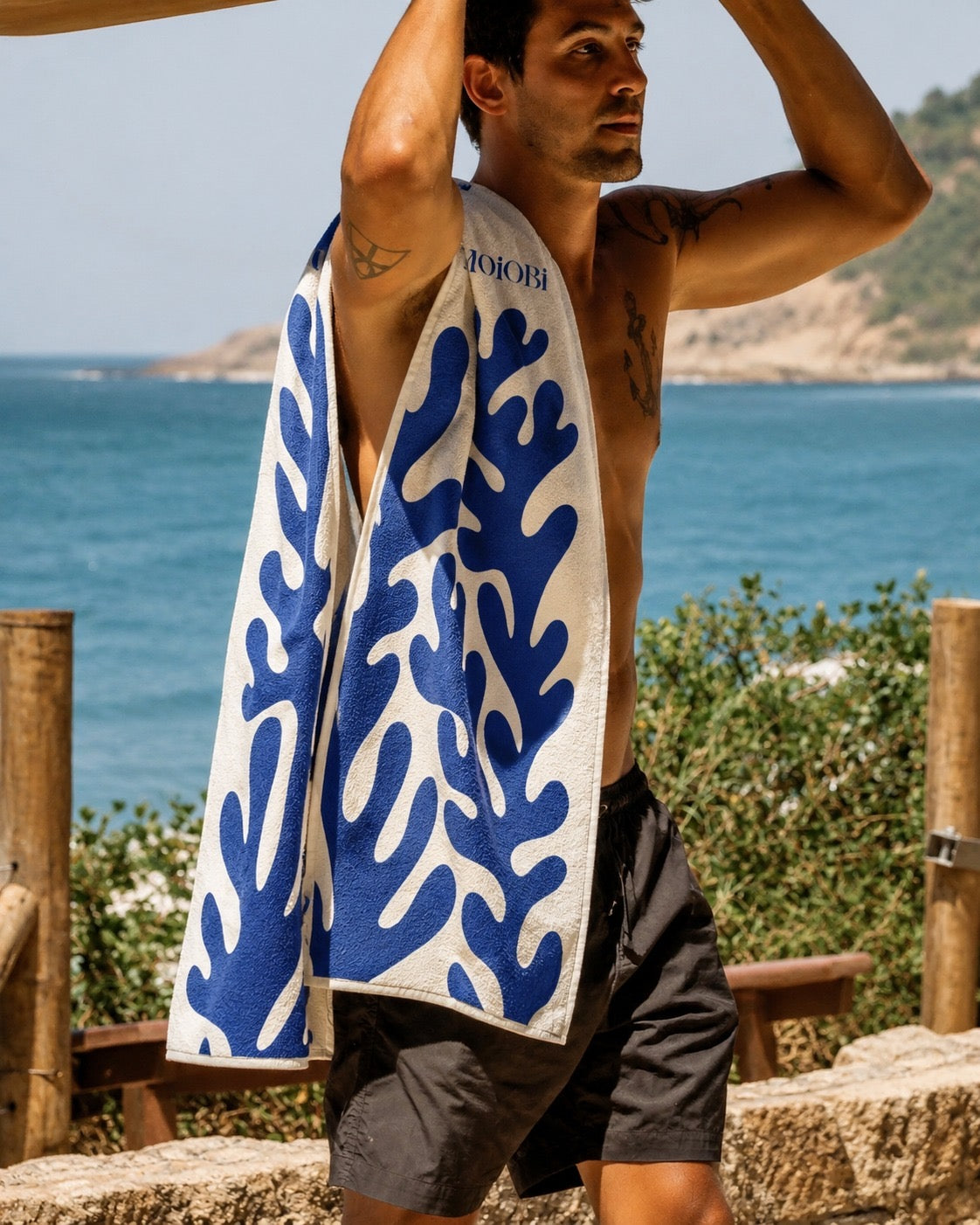 Serviette de plage & yoga éco-responsable en microfibre recyclée – 80x160 cm