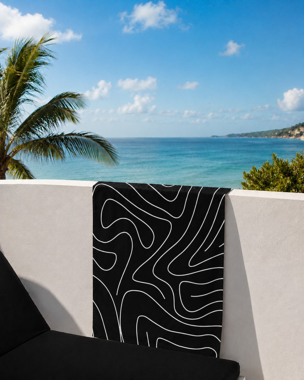 Serviette de plage & yoga éco-responsable en microfibre recyclée – 80x160 cm