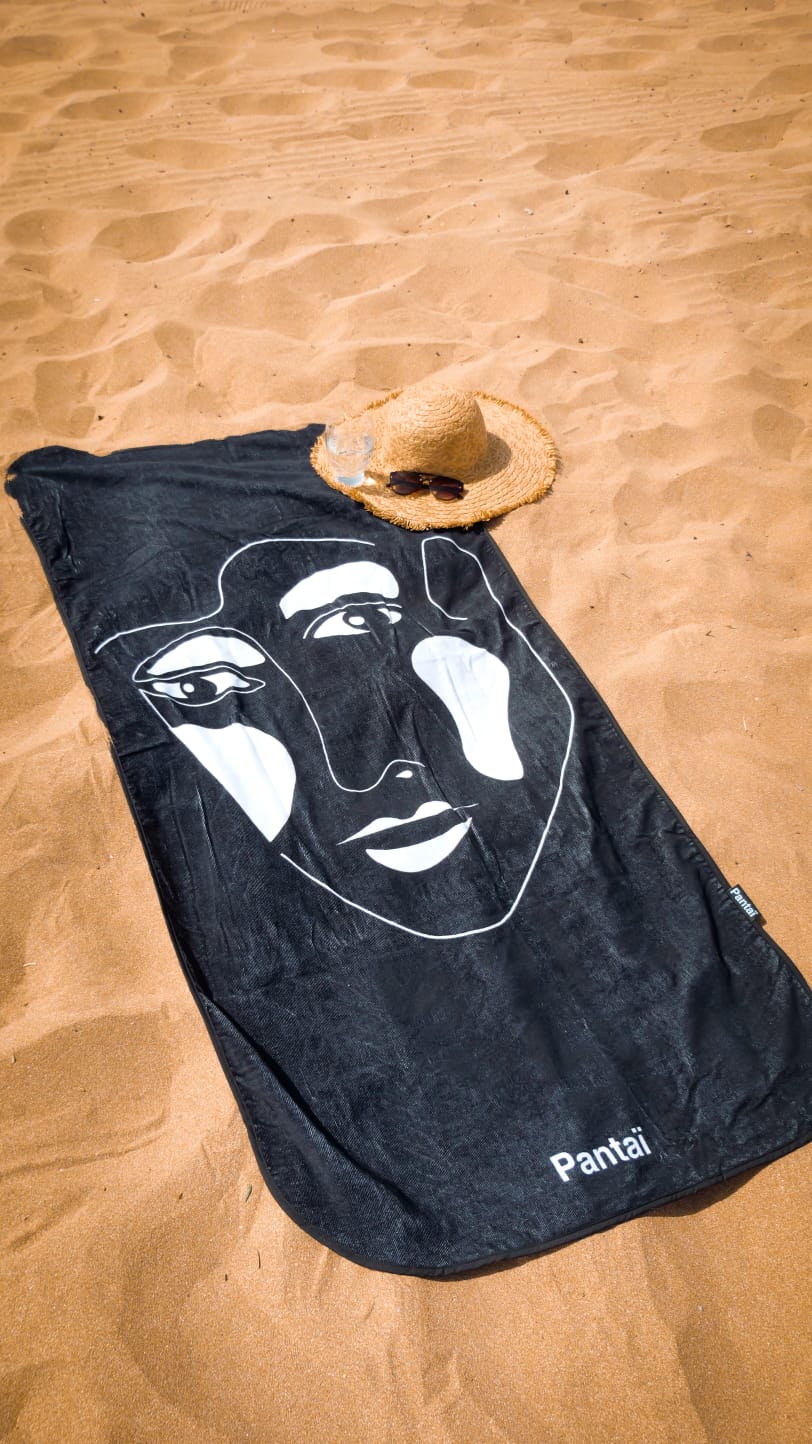 Serviette de plage & yoga éco-responsable en microfibre recyclée – 80x160 cm
