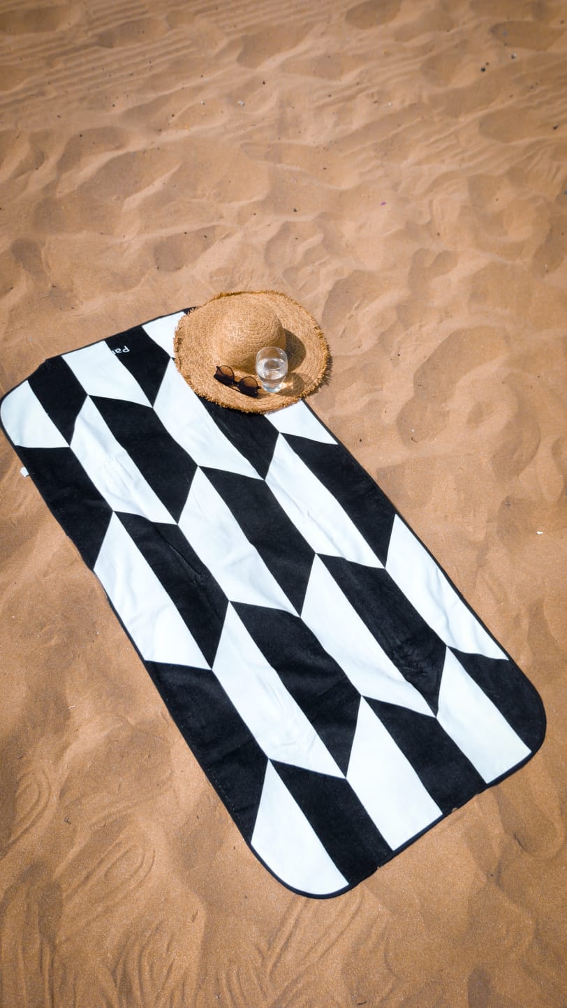 Serviette de plage & yoga éco-responsable en microfibre recyclée – 80x160 cm