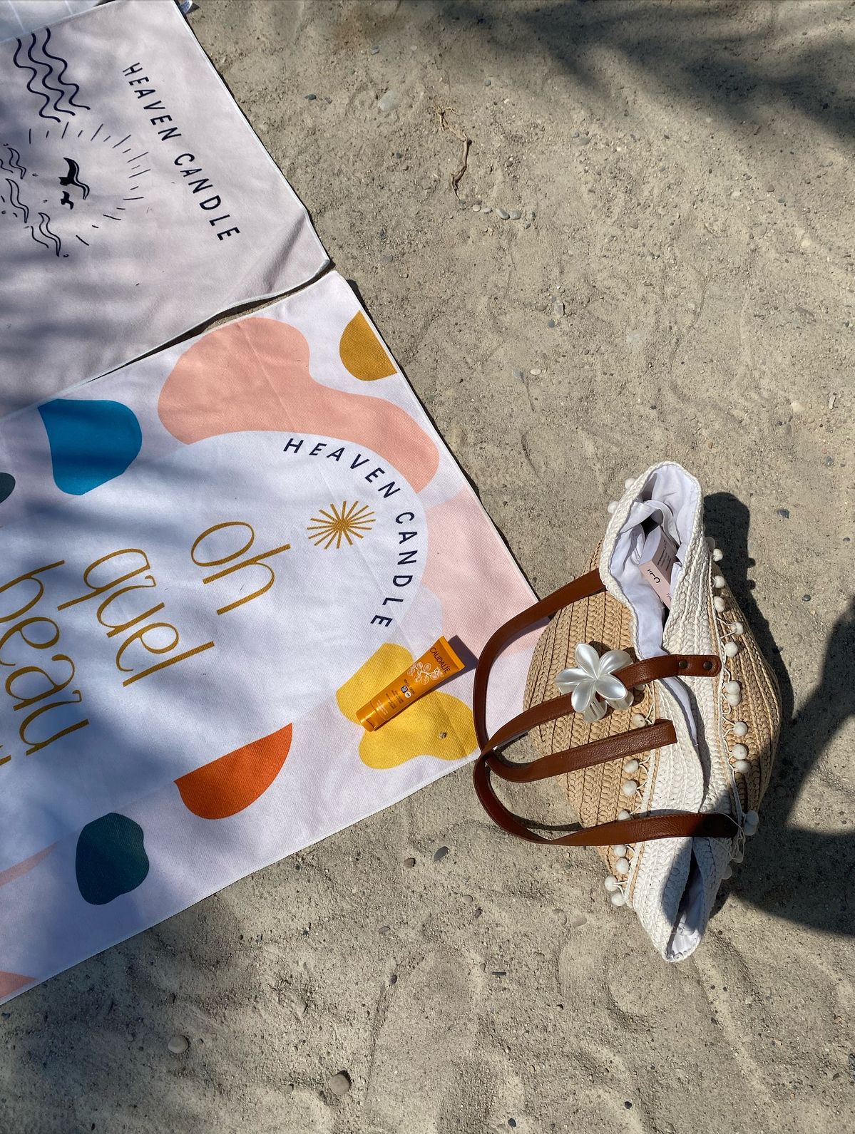 Serviette de plage & yoga éco-responsable en microfibre recyclée – 80x160 cm